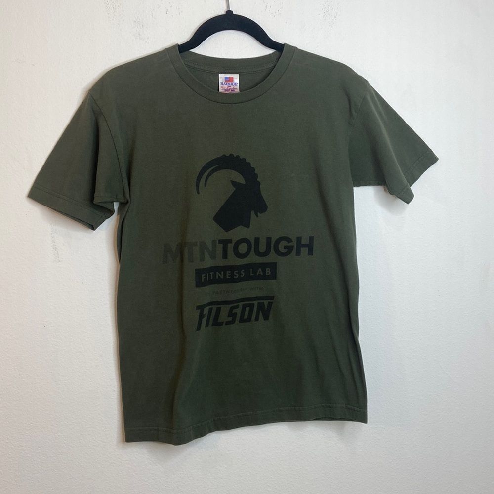 Mtn Tough Fitness Lab With Filson Men’s Dark Green American Made Tee, Size-S